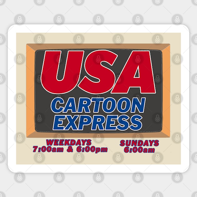 USA Cartoon Express Sticker by Tee Arcade